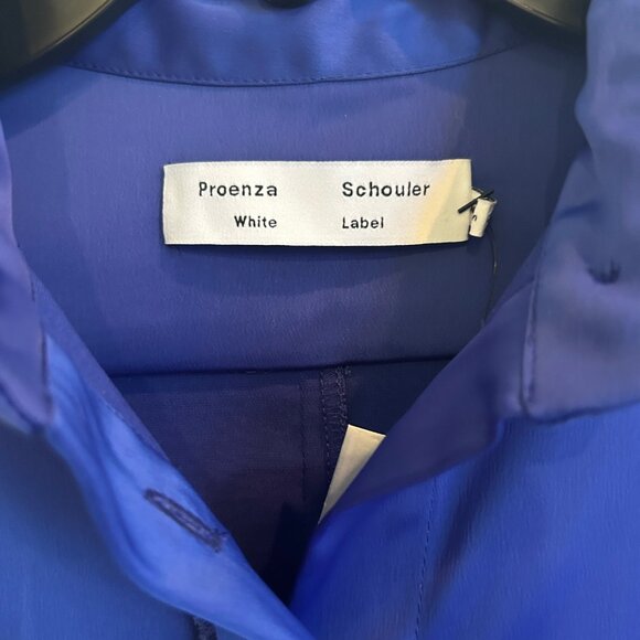*NWT* Proenza Schouler White Label Blue Fronge Blouse size 2 - Picture 4 of 9